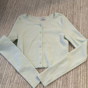 Aritzia Sunday Best Izzy cardigan snowmelt blue